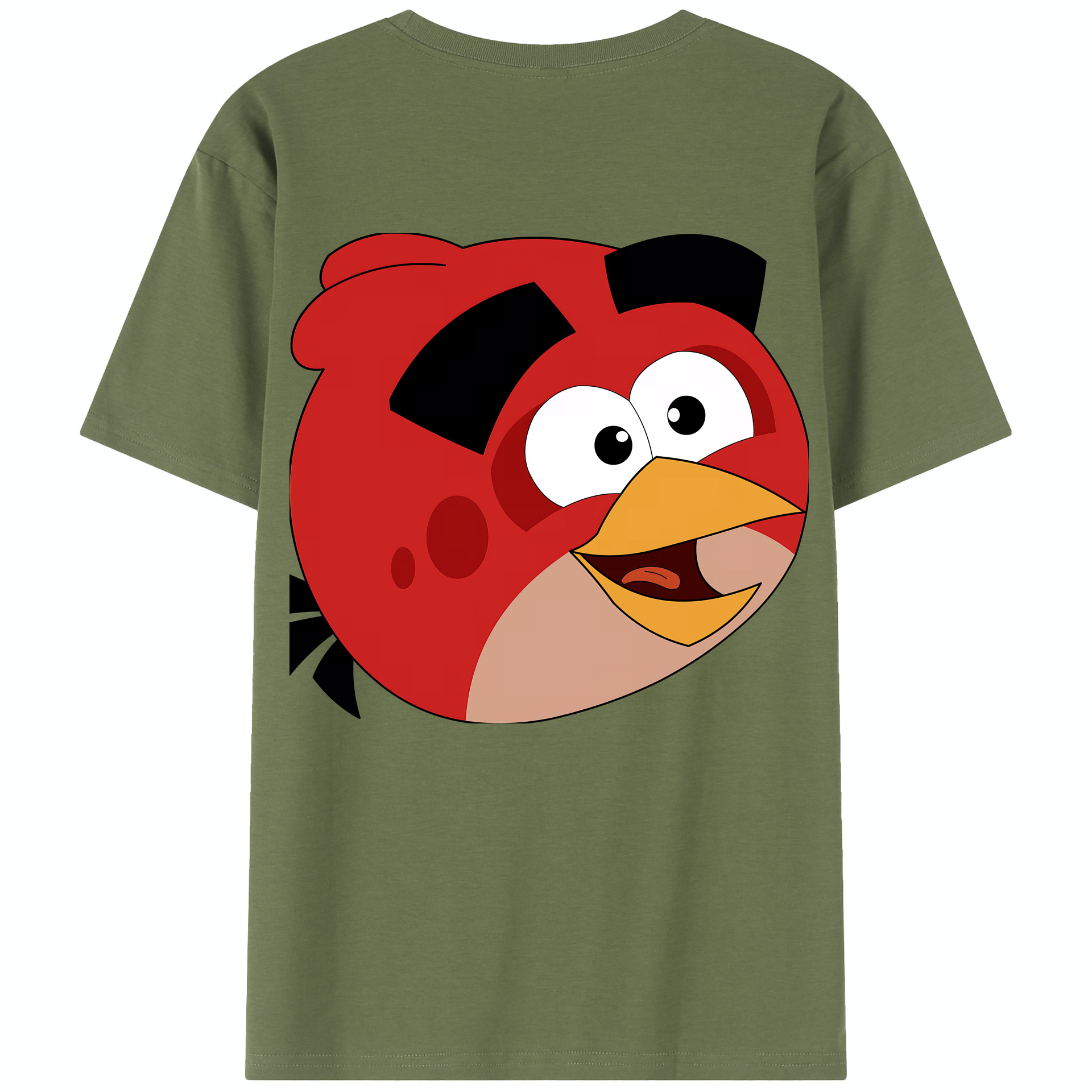 （画像用） Angry Birds アングリーバード 綿100％半袖Tシャツ（背面プリント）